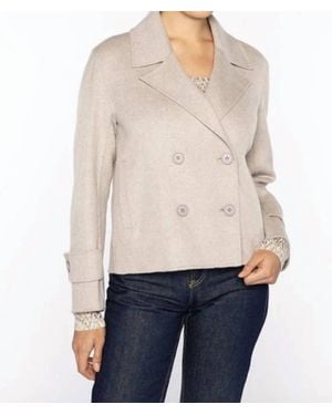 Kinross Cashmere Short Trench Coat - White