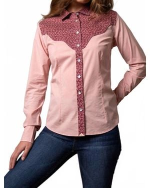 Kimes Ranch Birdie Pearl Snap Shirt - Red