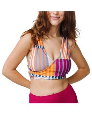Nanis Switch V Bikini Top Stretch Cropped Swimwear Dsgl283 - Multicolor