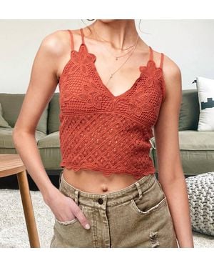 Le Miel Wild And Free Crop Top - Red