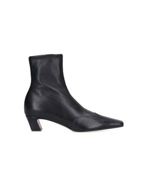 ショートブーツ・ブーティ KHAITE 'Ona' ankle boots Black Ona Ankle Boot in Black Glazed Leather – KHAITE