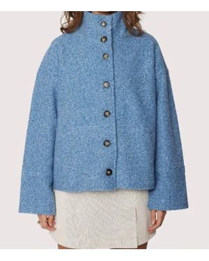 Lost + Wander Sherpa Button Jacket - Blue