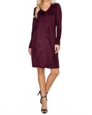 Joh Aurora Round Neck With Pocket Dress - Purple
