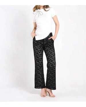 Gracia Sparkly Bow Top - White