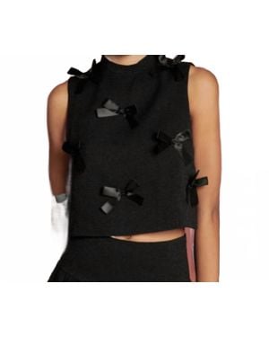 Sister Jane Birdie Bow Top - Black