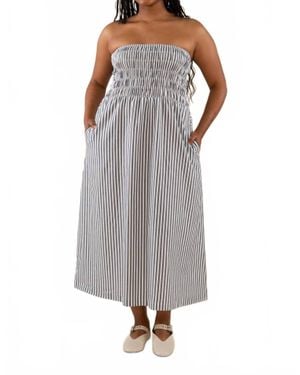 NVLT Savannah Strapless Dress - Gray