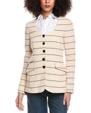 Rag & Bone Roslyn Tweed Blazer - Natural