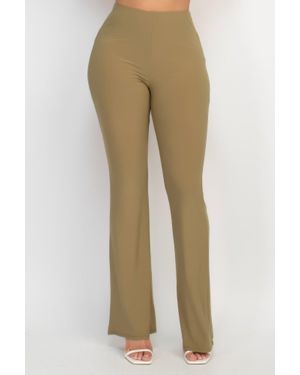 TRUEDAMES Fit And Flare Elastic Casual Pants - Natural