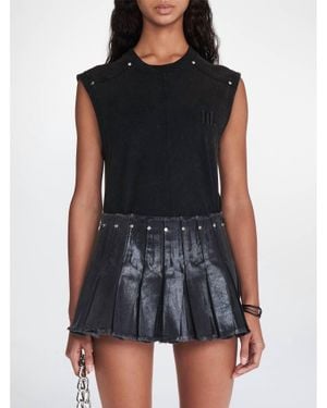 Dion Lee Logo-Embossed Cotton Tank Top - Black