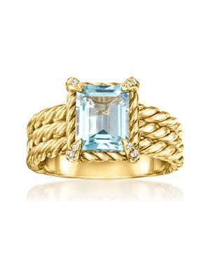 Ross-Simons Sky Topaz 3-Row Ring With Topaz - Metallic