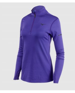 Mizuno Breath Thermal Half Zip Long Sleeve Top - Purple