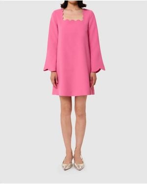 Tara Jarmon Rossie Crepe Mini Dress - Pink