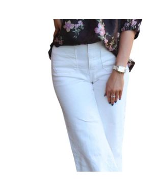 J joy Harriet Floral Print Puff Sleeve Top - Blue