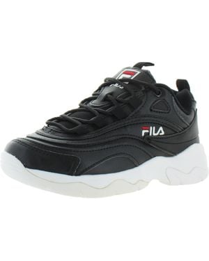 Fila Ray Faux Leather Comfort Insoles Sneakers - Black