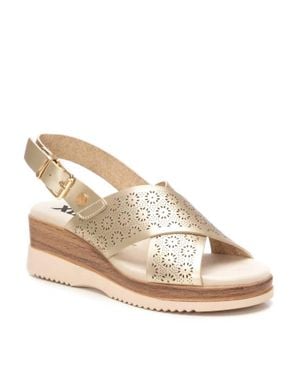 Xti Pu Wedge Sandals - Metallic