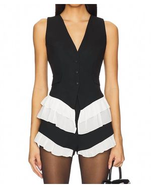 For Love & Lemons Noemie Vest - Black