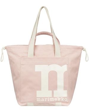 Marimekko Mono City Tote Solid Shoulder Bag - Pink
