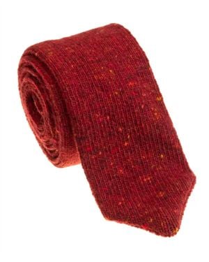Pacific Silk Cashmere And Wool Knit Tie - Red