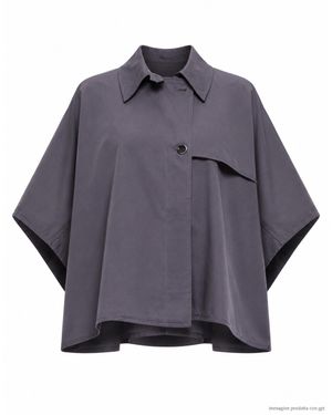 Nine:inthe:morning Kette Peonia Short Cotton Trench Jacket - Gray