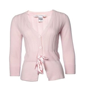 Diane von Furstenberg Cardigan With Ribbon - Pink