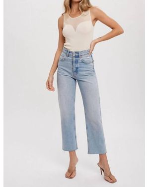 Bluivy Sweetheart Neck Knit Tank - Blue