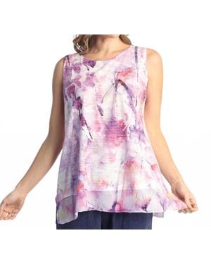 Jess & Jane Wisteria Burnout Sleeveless Top - Pink