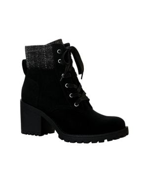 Sun & Stone Sun Stone Romina Lace-Up Hiker Booties 10011618700 - Black