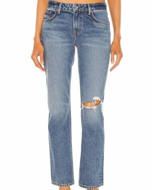 GRLFRND Kate Low Rise Slim Crop Jean - Blue