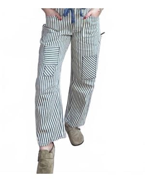 Bibi Benny Twill Barrel Pants - Blue
