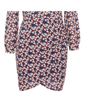 The Korner Floral Wrap Dress - Blue