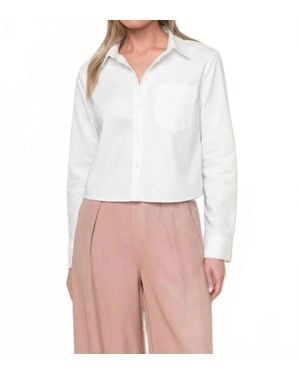Stateside Oxford Cropped Shirt - White