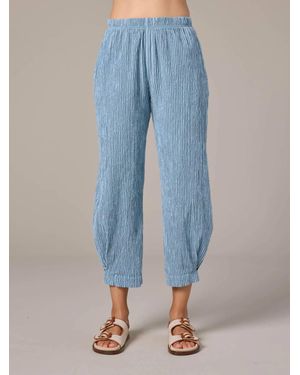 cut-loose Striped Cargo Pants - Blue
