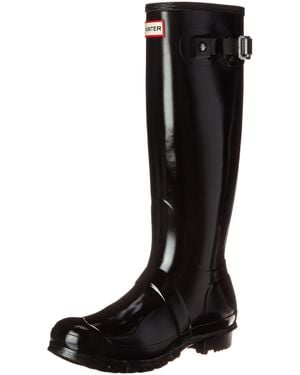 HUNTER Original Tall Gloss Rain Boots - Black