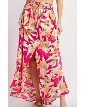 Eesome Fancy Friday Maxi Skirt - Red