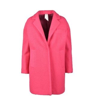 Annie P Wool Mohair Polyamide Coat - Pink