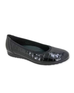 Gabor Croc Ballet Flat - Black