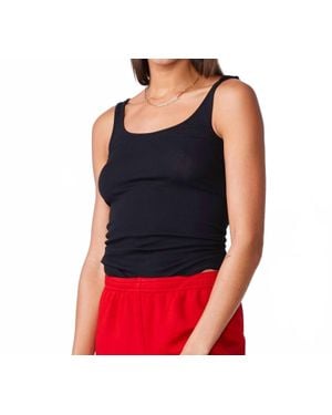 Monrow Narrow Ribbed Tank - Blue