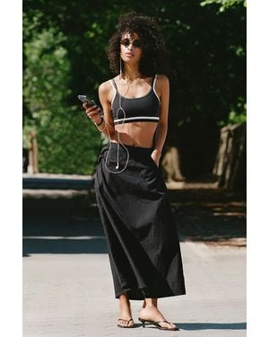 Daily Practice Nylon Midi Skirt - Green