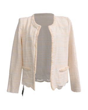 IRO Frayed Tweed Open Blazer - Natural