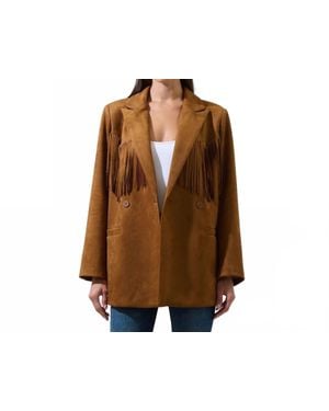 Sugarlips Rufina Fringe Jacket - Brown