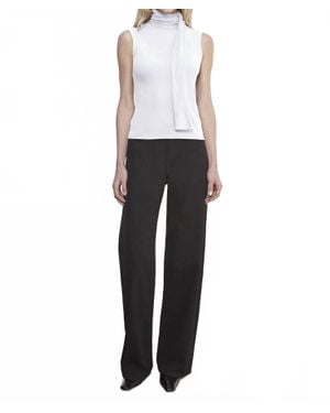 Enza Costa Cashmere Seeveless Scarf Top - Black