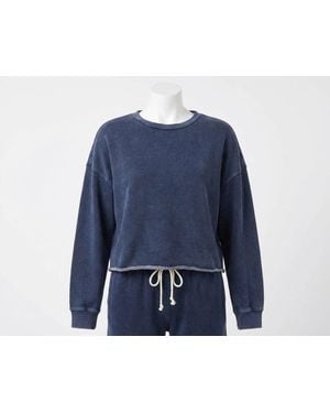 Z Supply Circuit Knit Denim Sweatshirt - Blue