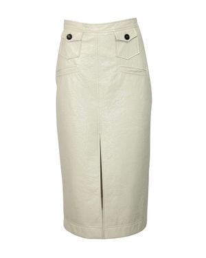 ALEXACHUNG Alexa Chung Midi Pencil Skirt - Natural