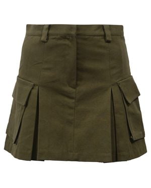 Frankie Shop Audrey Pleated Mini Skirt - Green