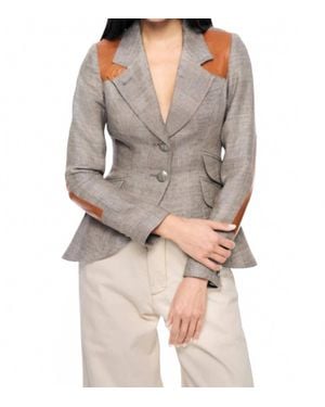 Smythe Hunting Blazer With Rectangle Elbow Patch - Gray