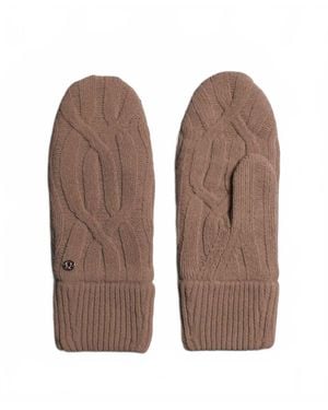 lululemon Cable-Knit Fleece-Lined Mittens - Brown