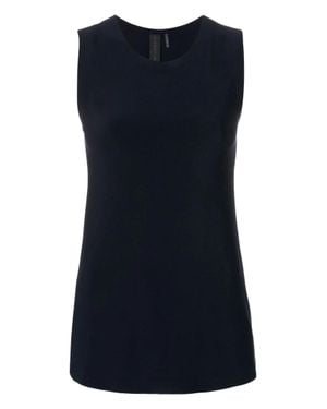 Norma Kamali Sleeveless Top With Round Neckline And Structured Design - Blue