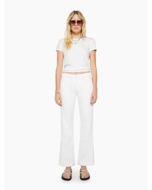 Mother Patch Pocket Mid Rise Maven Ankle Pants - White