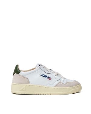 Autry Bronze Medalist Low Suede Sneakers - White