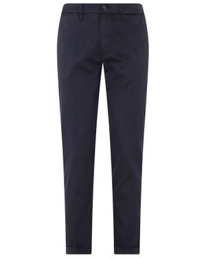 Re-hash Cotton-Blend Darts Turn-Up Chino Pants - Blue